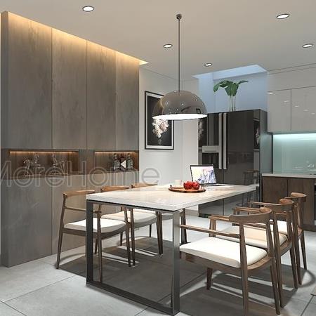  Ghế ăn gỗ óc chó tại nhà phố An Dương